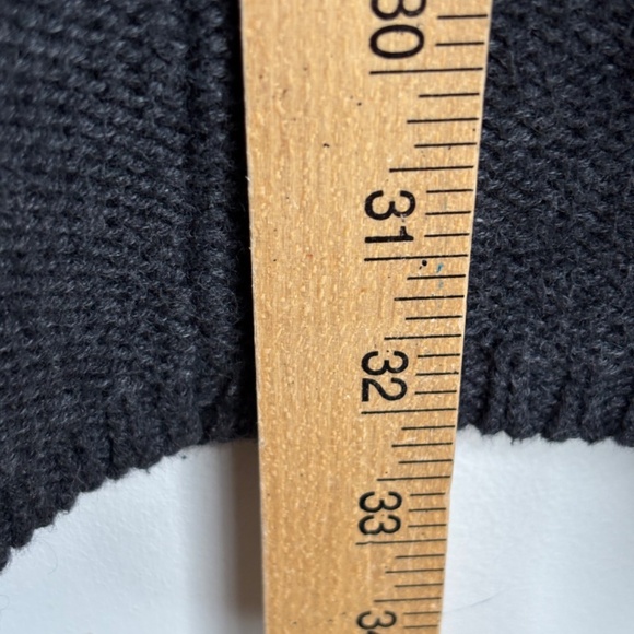 J Jill Cardigan L Cashmere Blend Pockets Charcoal Open Front Minimalist Classic - Picture 7 of 10